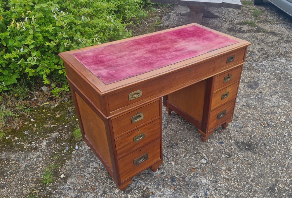 1920s ships naval 3 part pedestal desk.  View III