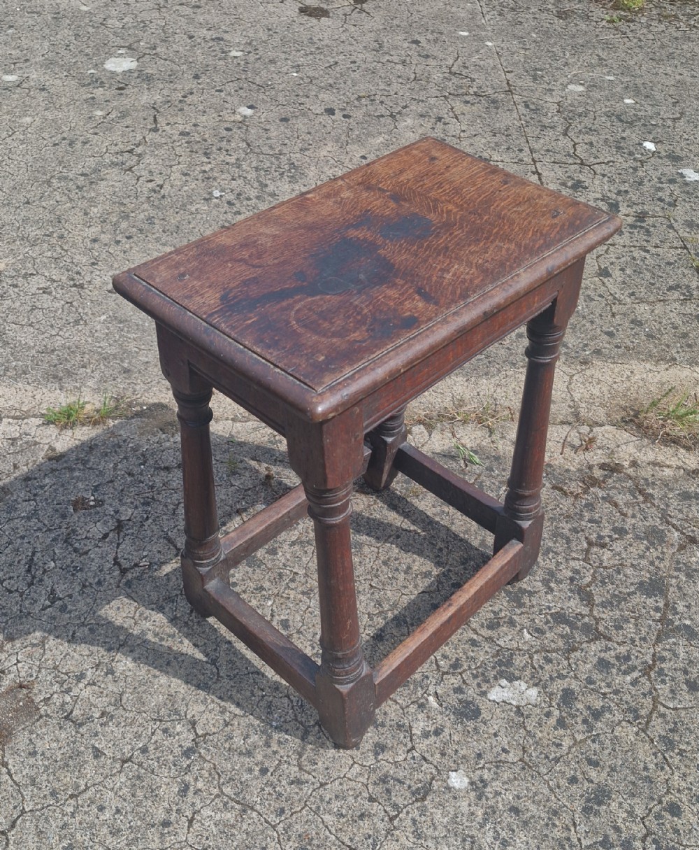 18th century oak joint stool