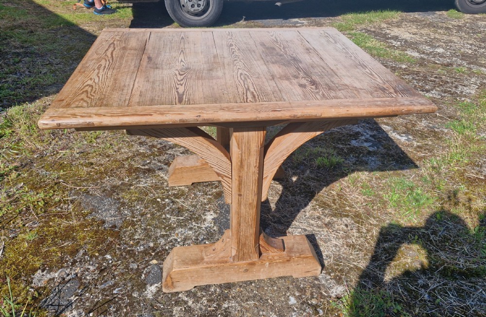 Victorian Gothic pine table. View IV