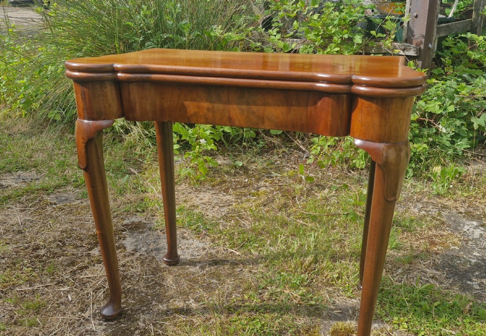 18th century Georgian mahogany games table.  View II