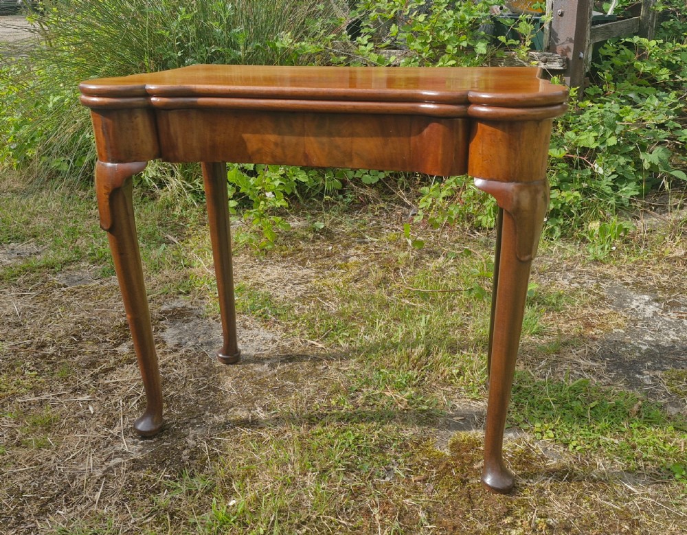18th century Georgian mahogany games table.  View III