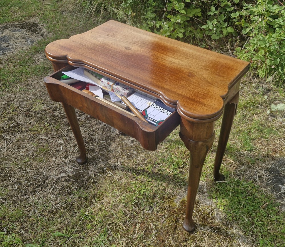 18th century Georgian mahogany games table.  View XII