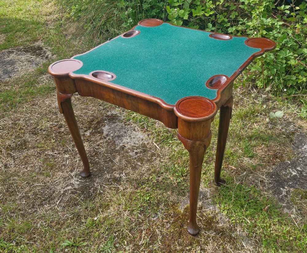 18th century Georgian mahogany games table.  View XIV