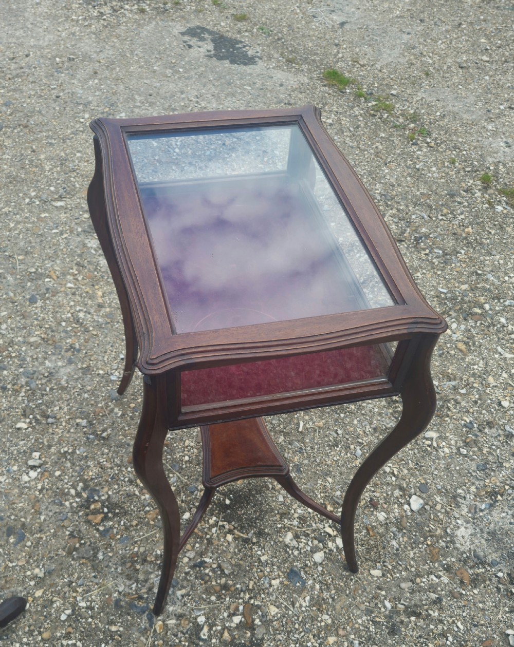 Edwardian mahogany bijouterie cabinet.  View II