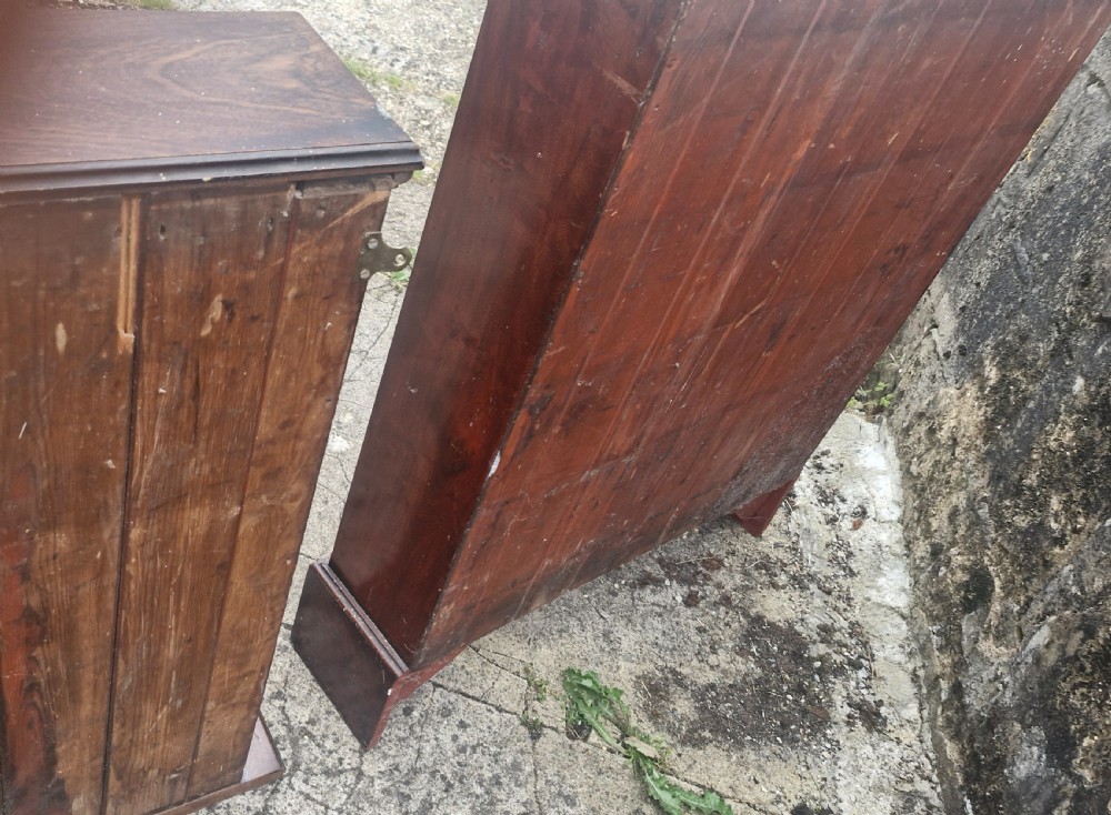 Late Victorian mahogany Chemist's 2 part cabinet.  View IV