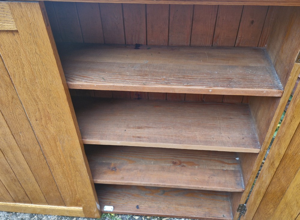 Useful 2 part oak housekeepers cupboard.  View VI