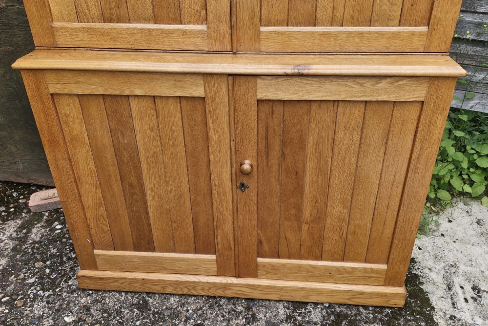 Useful 2 part oak housekeepers cupboard.  View VIII