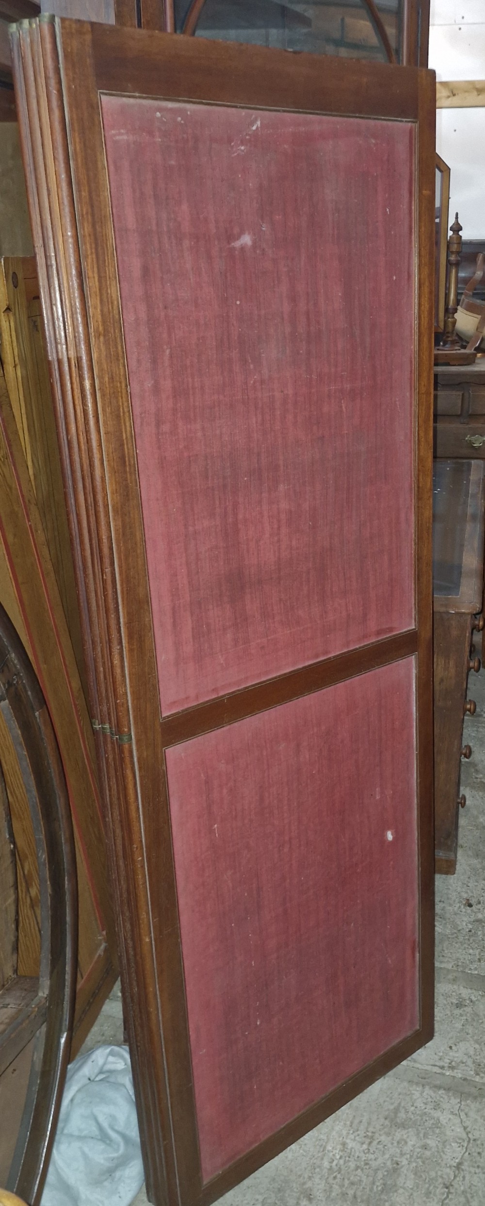 Mid 19th 4 fold dressing screen. 