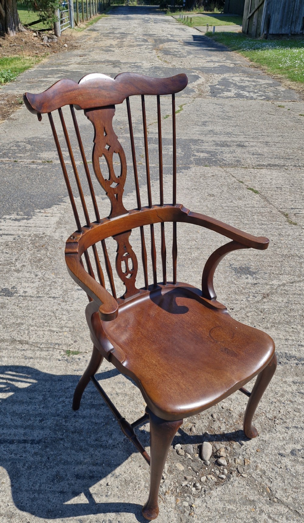 Mahogany Windsor armchair. 
