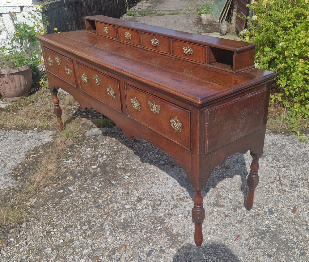 19th century oak dresser base.  View VII