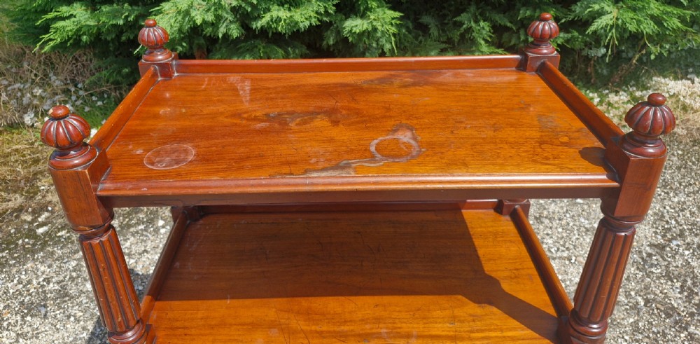 Mid Victorian mahogany 3 tier buffet trolley.  View III