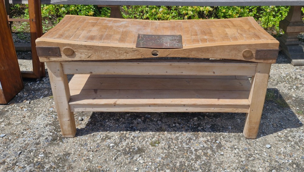 Large butchers block on stand. View IV