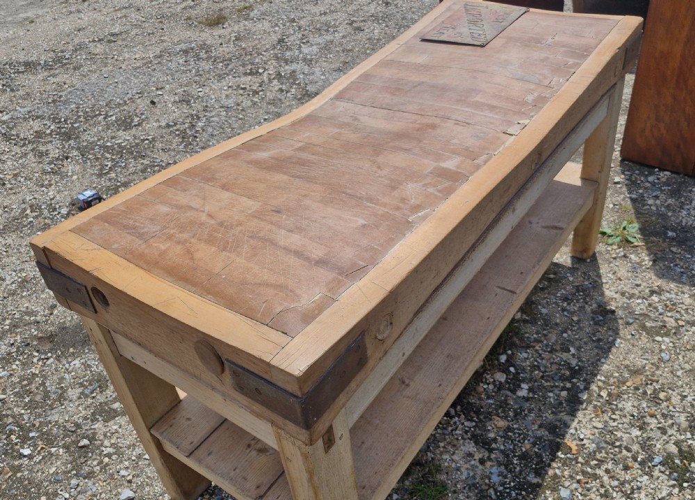 Large butchers block on stand. View VII