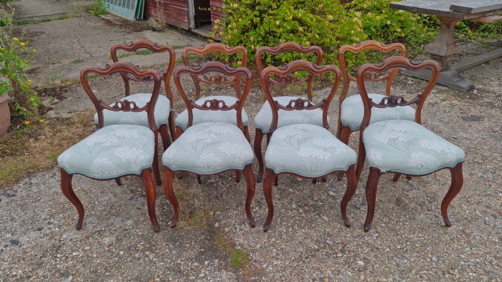 Set of 8 mid 19th century rosewood chairs. View III