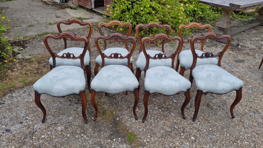 Set of 8 mid 19th century rosewood chairs. View V
