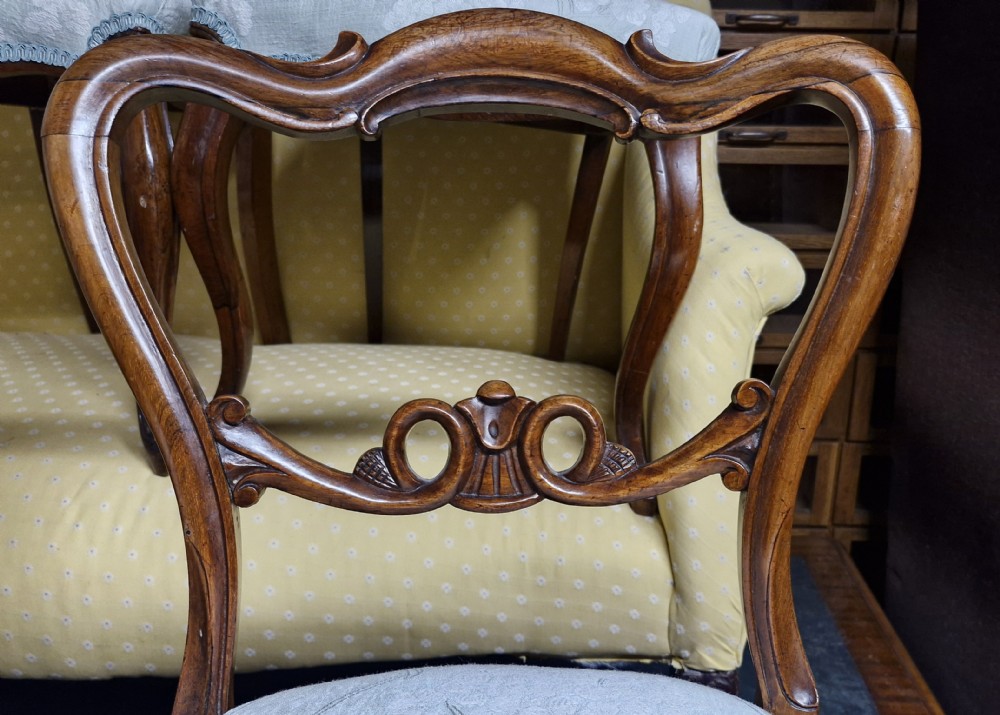 Set of 8 mid 19th century rosewood chairs. View XI