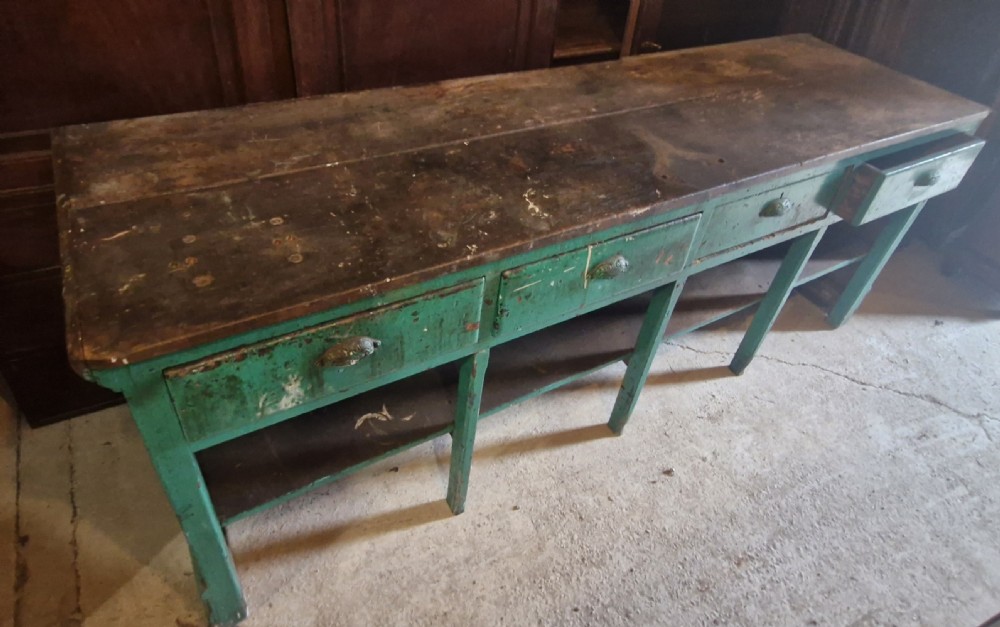 Edwardian 4 drawer kitchen work table View V