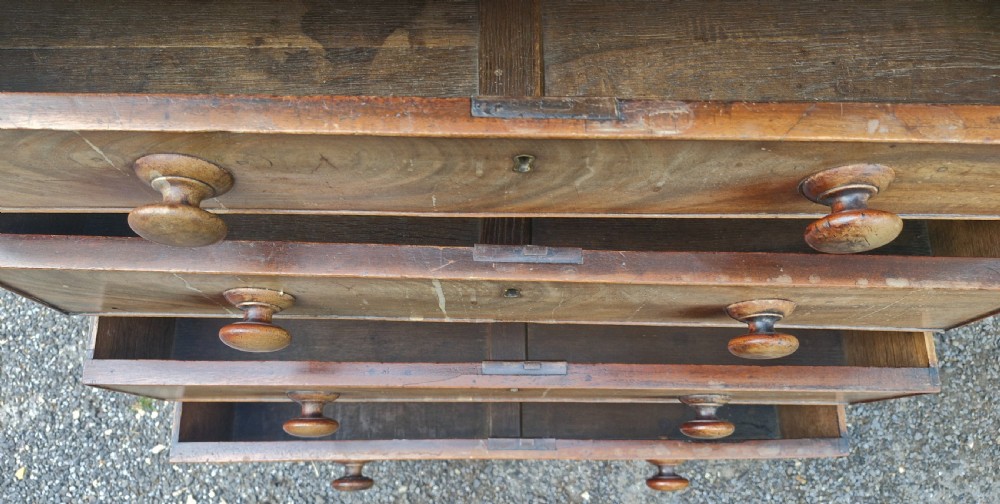 Neat and compact early 19th century mahogany chest of drawers.  View III