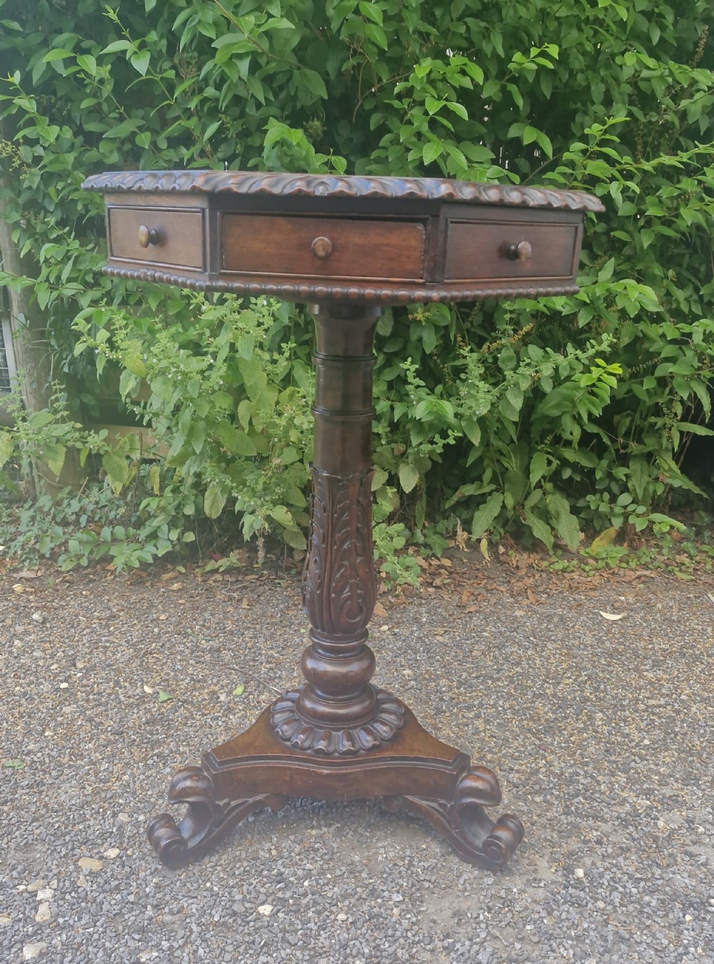 19th century Anglo Indian rosewood revolving table.
