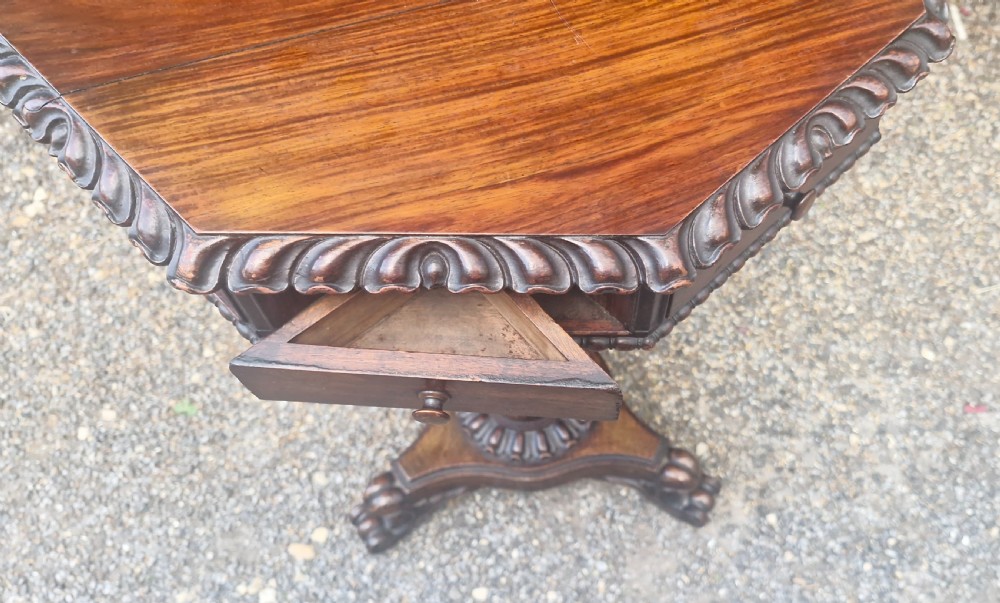 19th century Anglo Indian rosewood revolving table. View VII