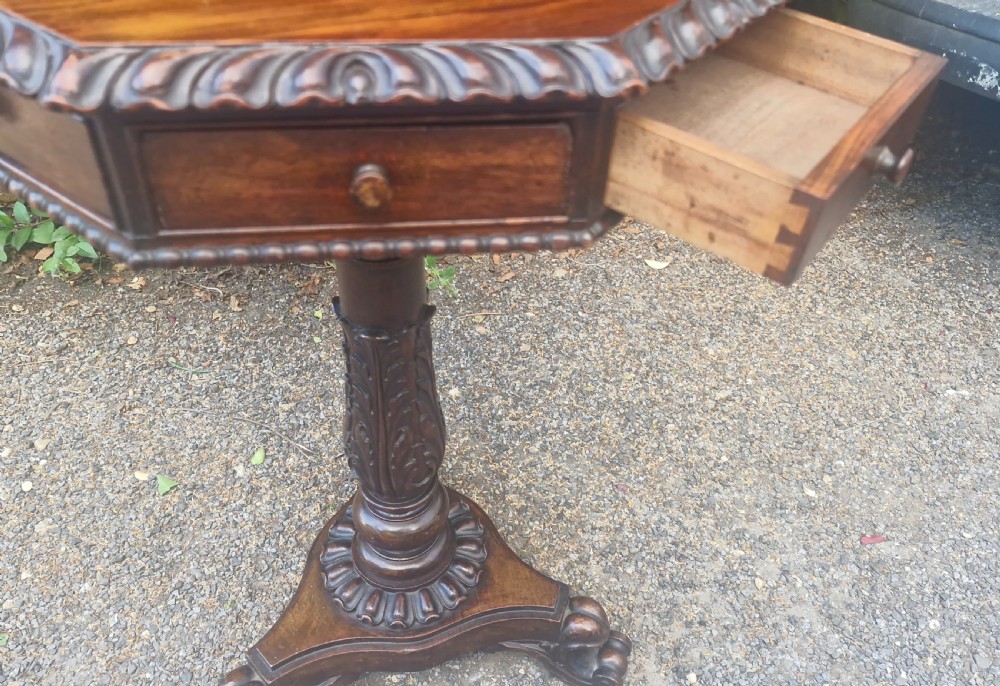19th century Anglo Indian rosewood revolving table. View VIII