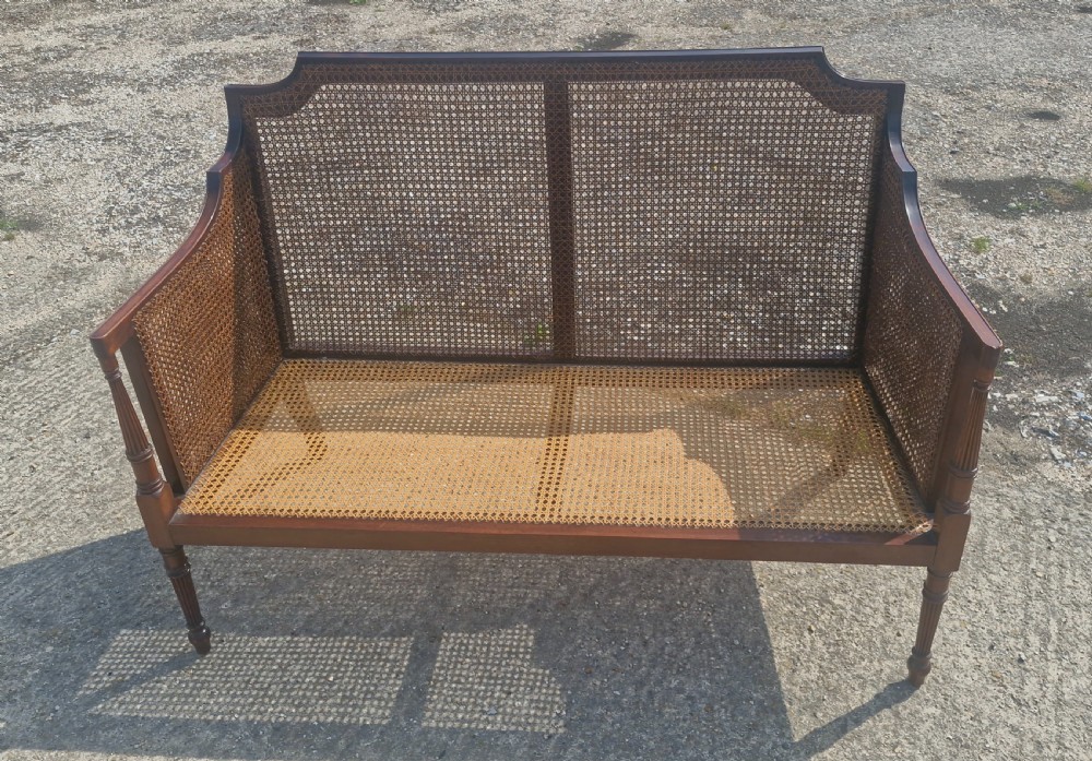 Caned bergere 2 seater sofa. View II