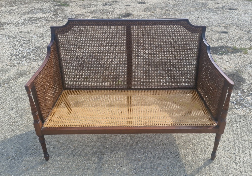 Caned bergere 2 seater sofa. View VI