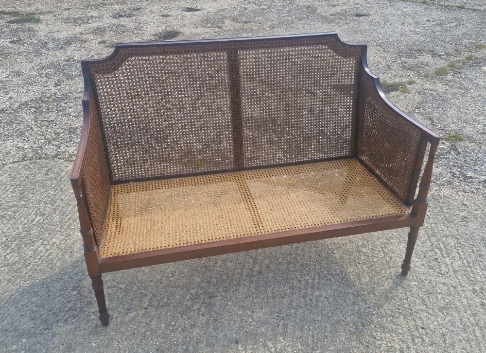 Caned bergere 2 seater sofa. View VII