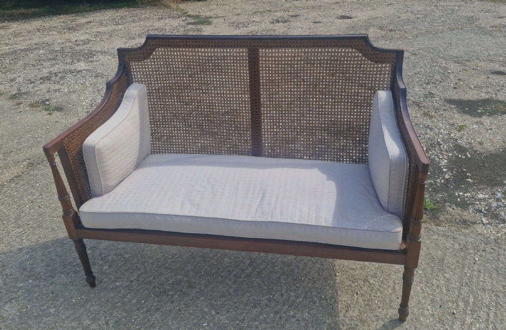 Caned bergere 2 seater sofa. View IX