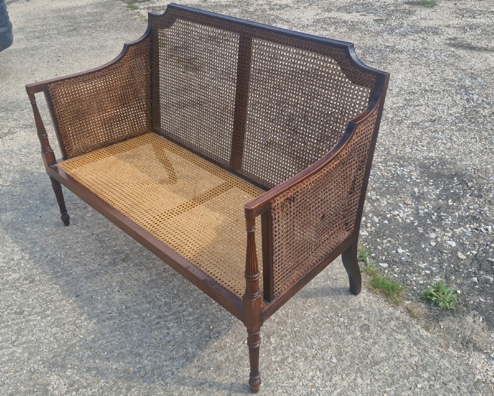 Caned bergere 2 seater sofa. View XV