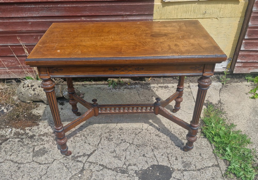 Victorian oak games table by Jones,Marsh and Cribb. View III