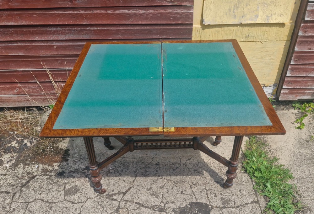 Victorian oak games table by Jones,Marsh and Cribb. View VII