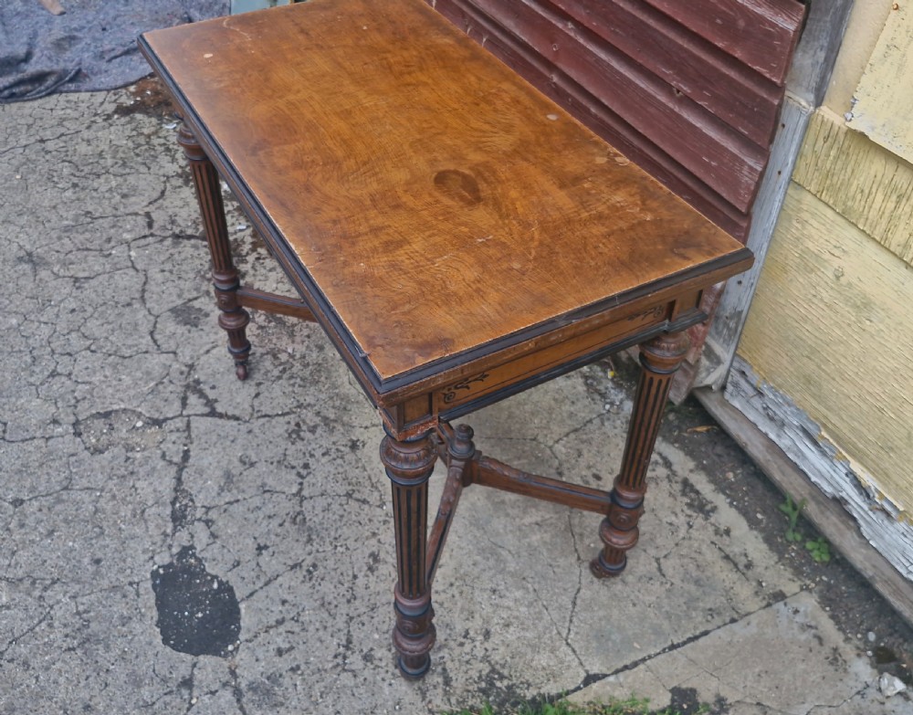 Victorian oak games table by Jones,Marsh and Cribb. View VIII