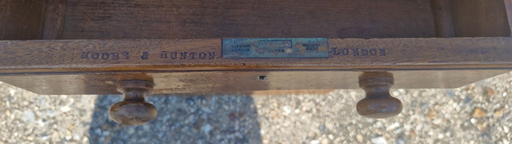 Good sized practical kneehole mahogany pedestal writing desk.  View III