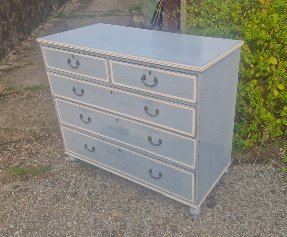 Regency painted chest of drawers.  View V