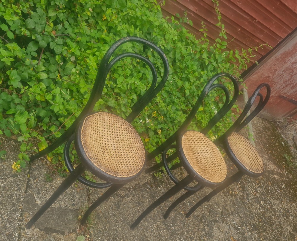 Set of 3 Thonet Bentwood high chairs View IV