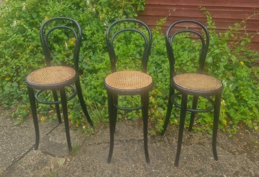 Set of 3 Thonet Bentwood high chairs View VI