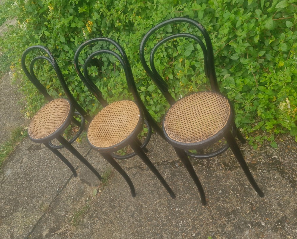 Set of 3 Thonet Bentwood high chairs View VII