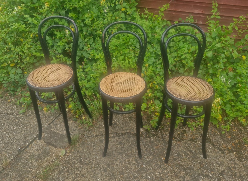Set of 3 Thonet Bentwood high chairs View VIII