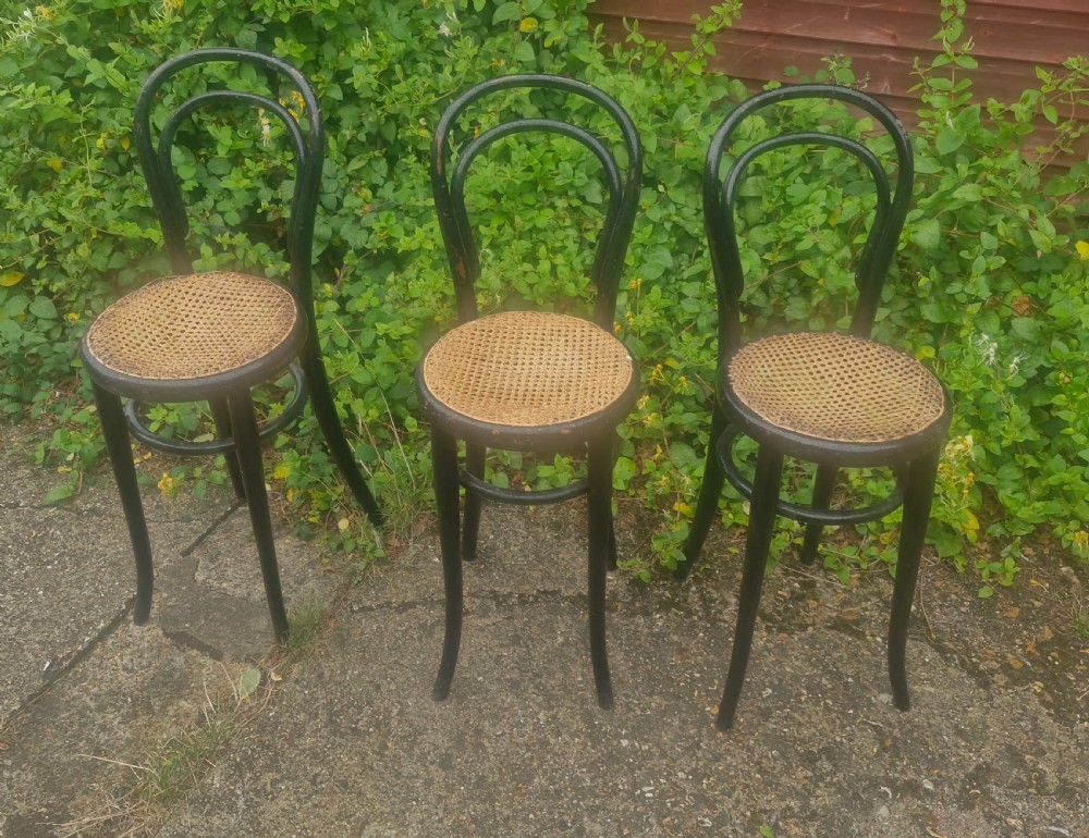 Set of 3 Thonet Bentwood high chairs View IX