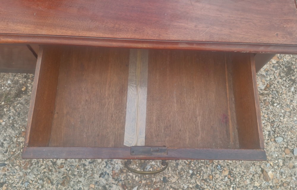 Mahogany 2 drawer side table. View II