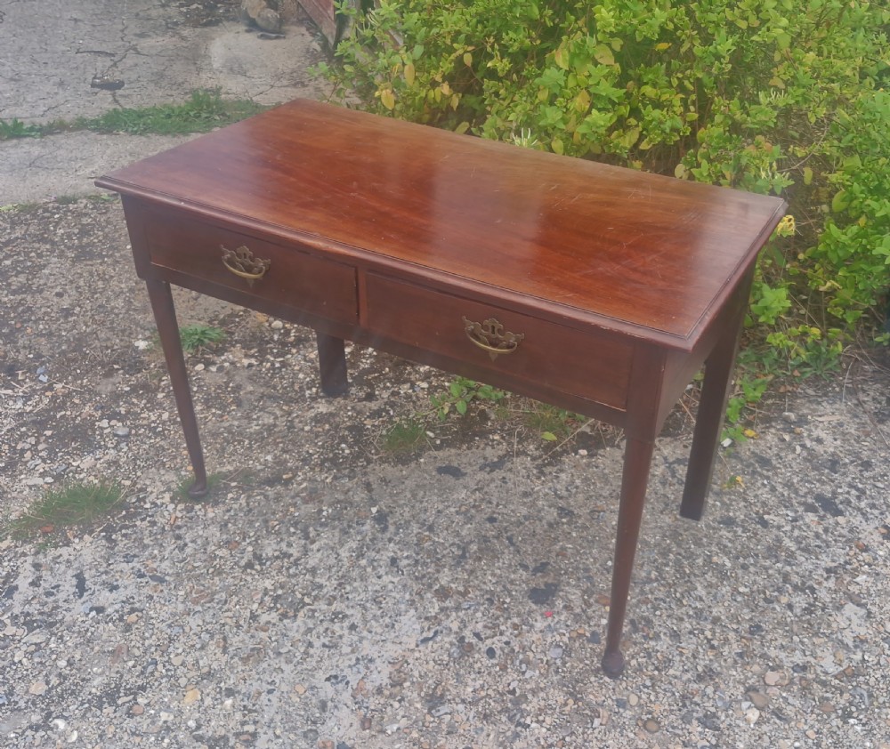 Mahogany 2 drawer side table. View IV