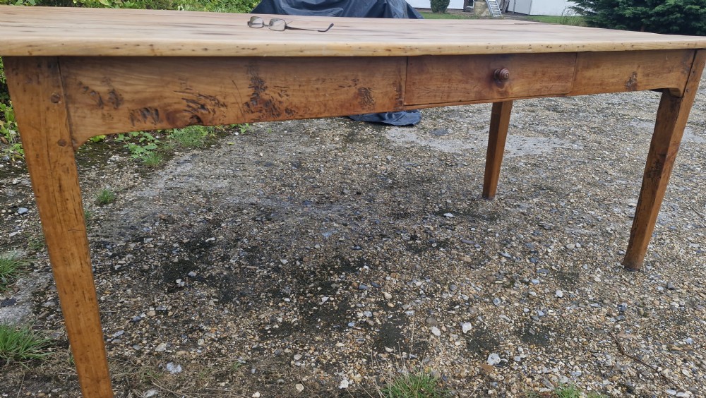 19th century French farmhouse kitchen dining table.  View XIV