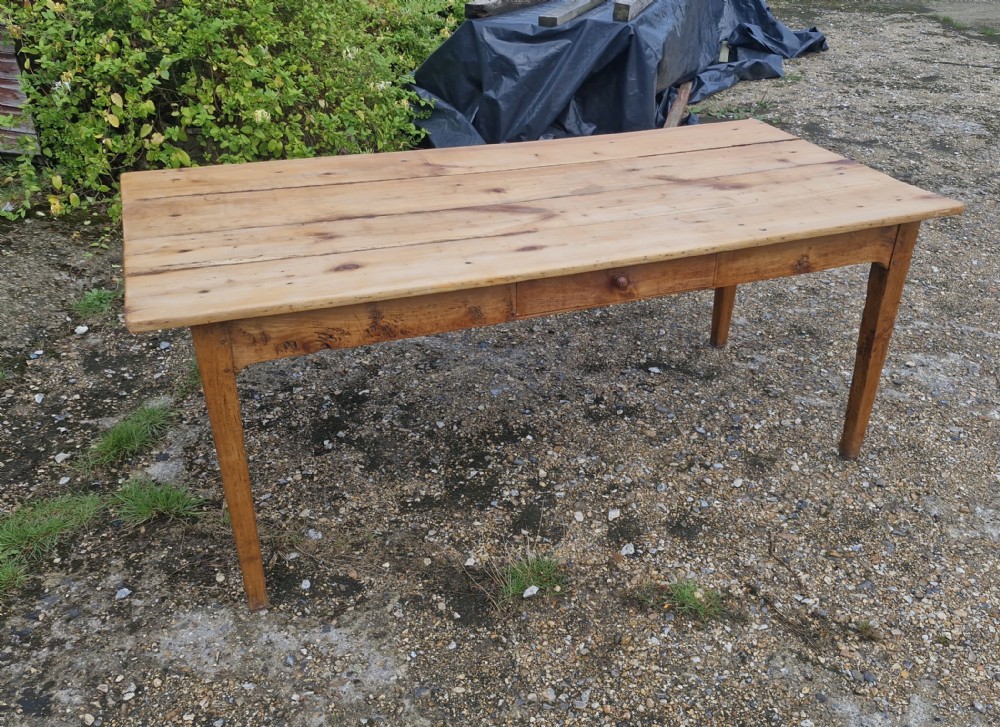 19th century French farmhouse kitchen dining table.  View XVI