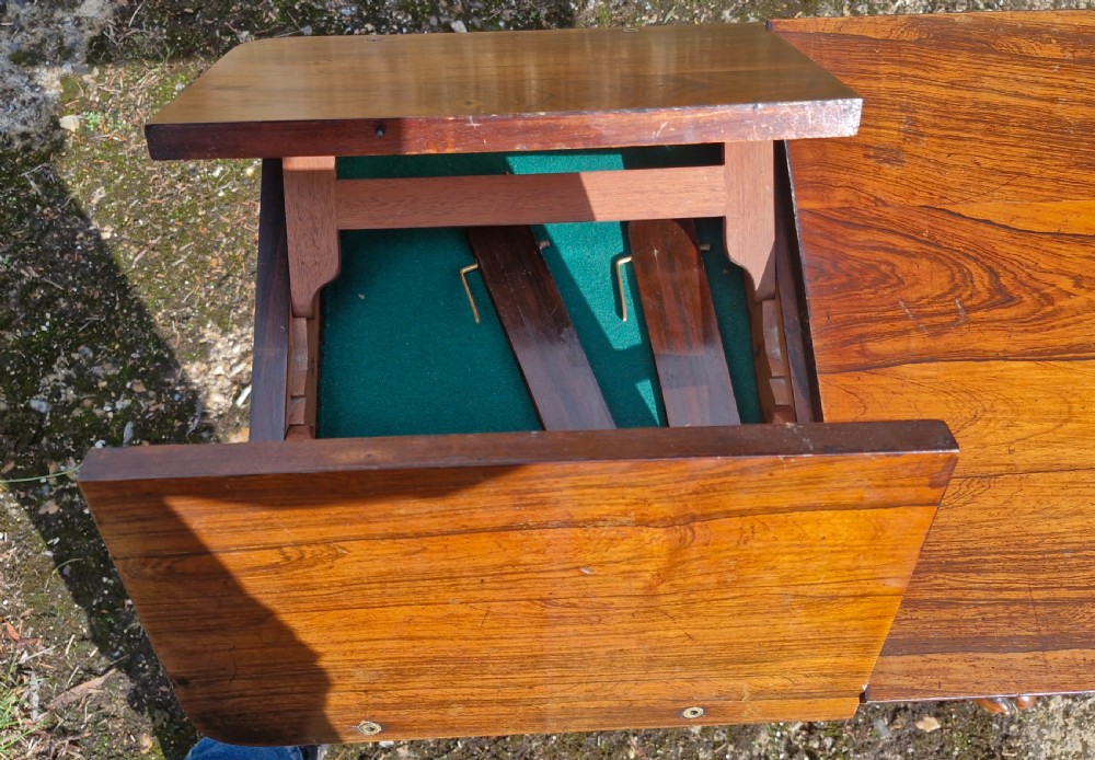 Early Victorian rosewood pedestal reading table. View VIII