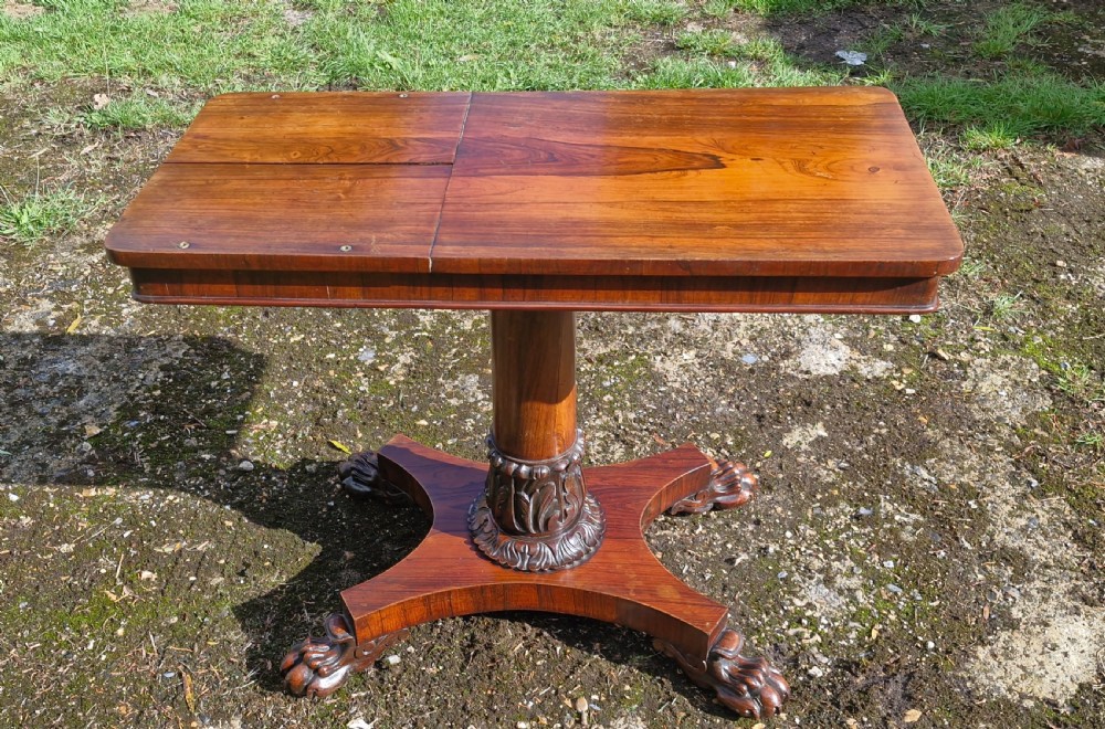 Early Victorian rosewood pedestal reading table. View X