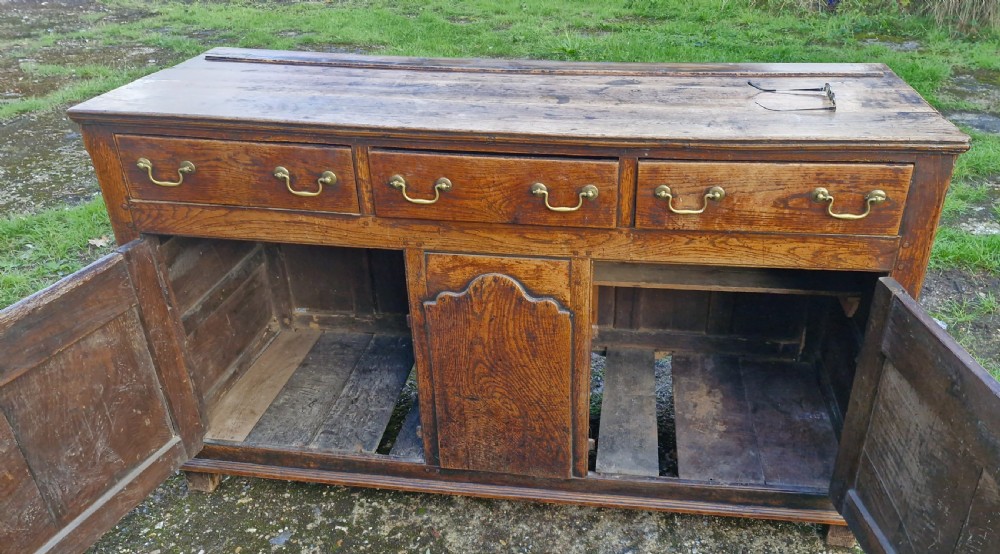 Georgian oak dresser base.  View II