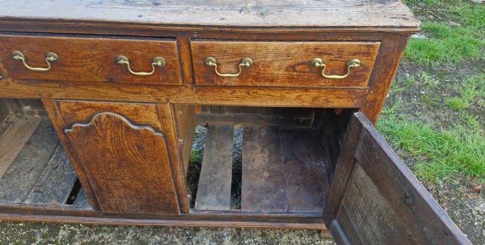 Georgian oak dresser base.  View III