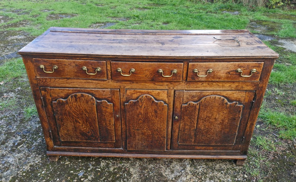 Georgian oak dresser base.  View V