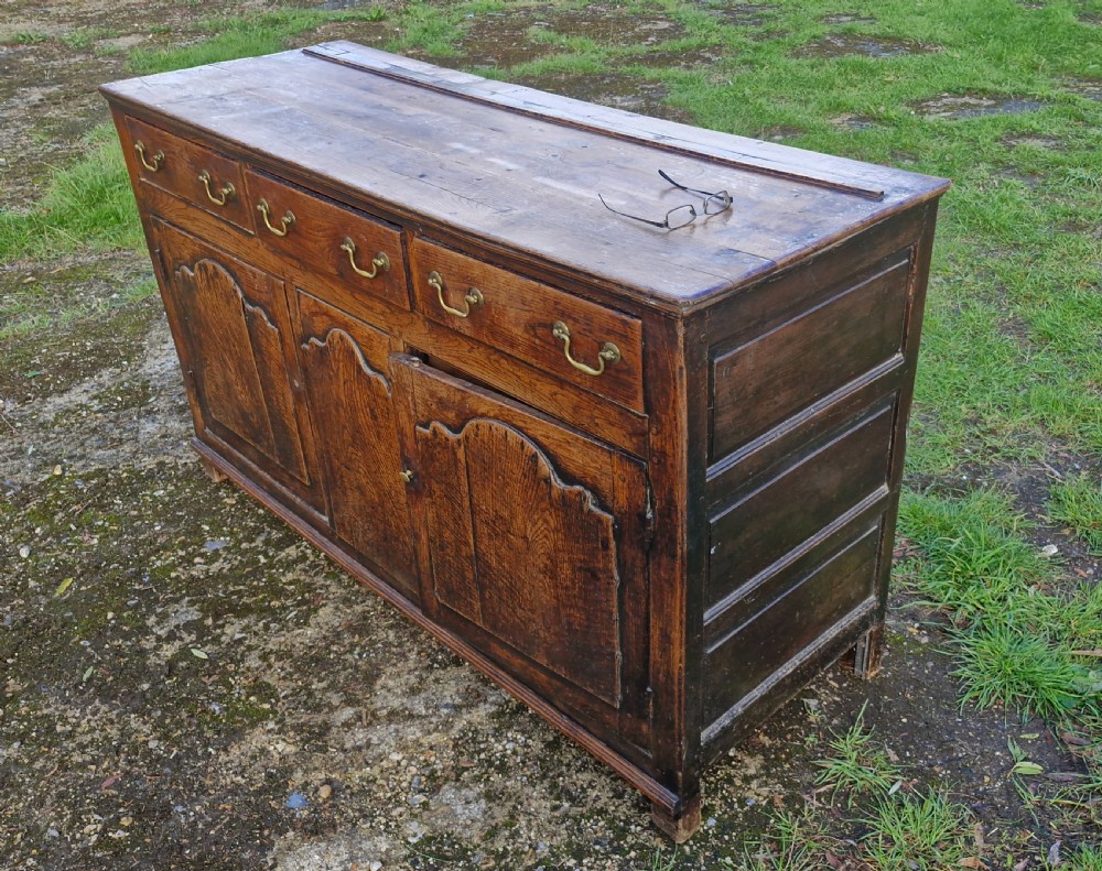 Georgian oak dresser base.  View VII